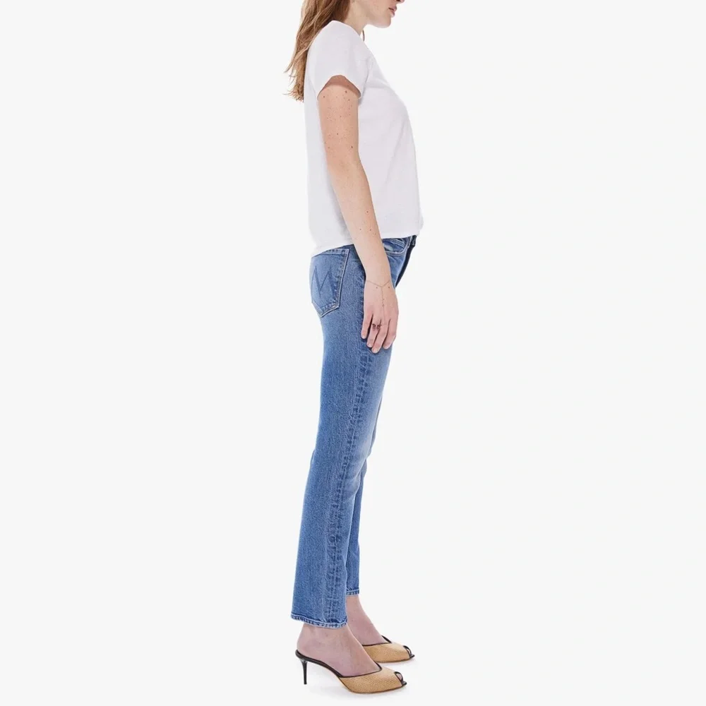 MOTHER Blue Ankle Crop Jeans